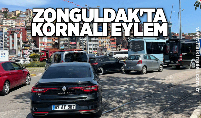Zonguldak'ta kornalı eylem