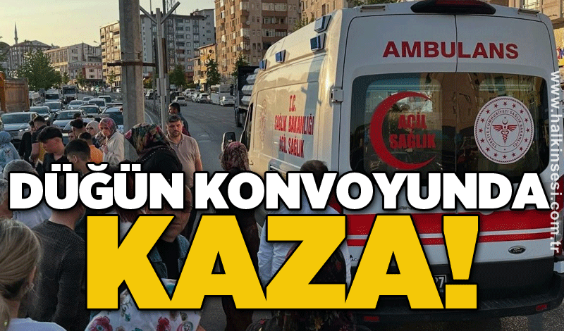 Düğün konvoyunda kaza!