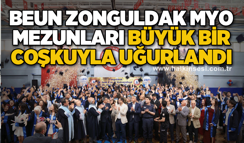BEUN Zonguldak MYO Mezunları Büyük Bir Coşkuyla Uğurlandı