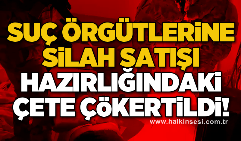 Suç örgütlerine silah satışı hazırlığındaki çete çökertildi!