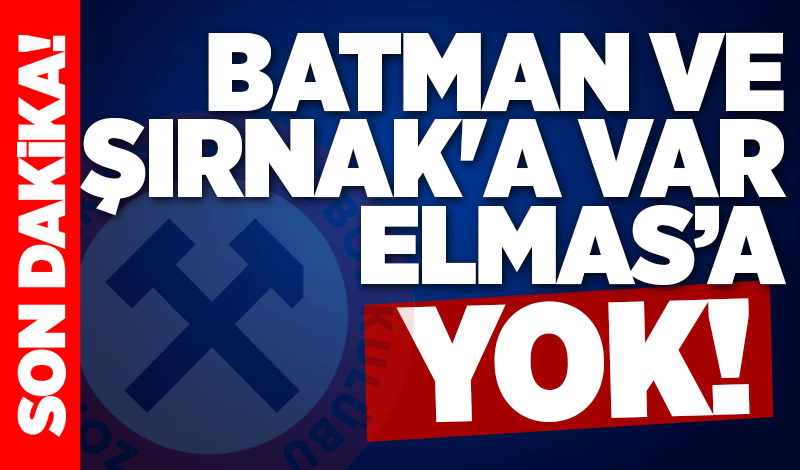 Batman ve Şırnak'a var ZONGULDAKSPOR'A yok!..