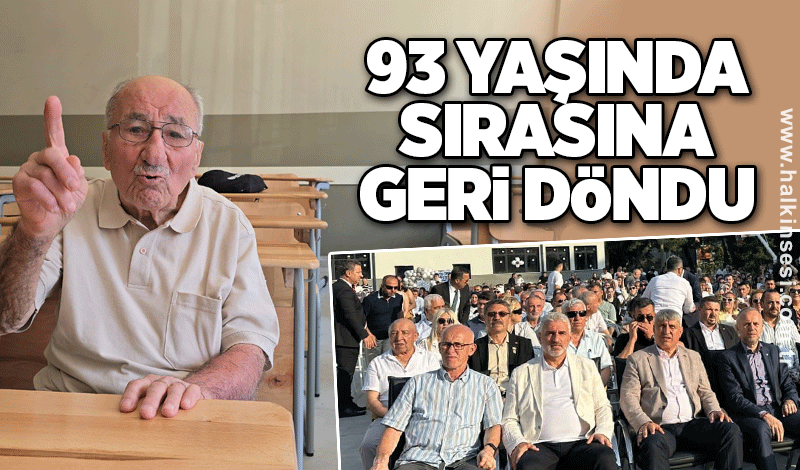 93 yaşında, okulunun kep törenine katıldı