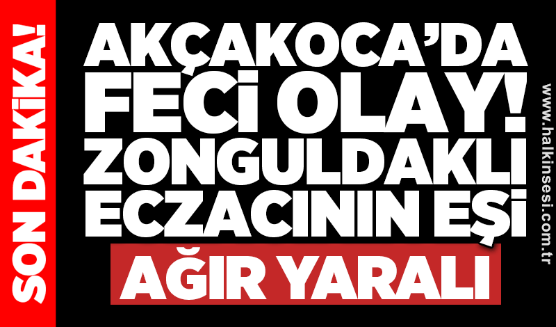 Akçakoca’da feci olay: Zonguldaklı eczacının eşi ağır yaralı