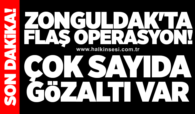 Zonguldak'ta flaş operasyon! Çok sayıda gözaltı var