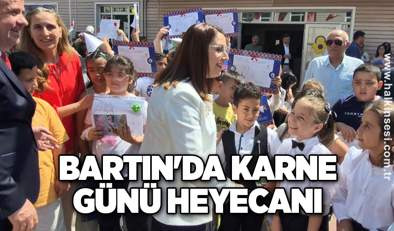 Bartın'da karne günü heyecanı