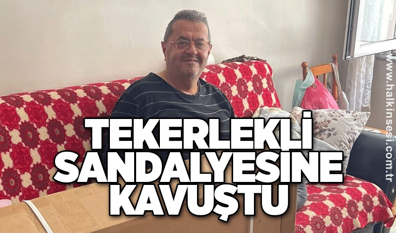 Tekerlekli sandalyesine kavuştu