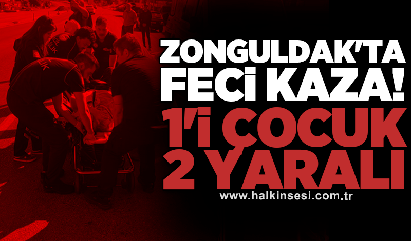 Zonguldak'ta feci kaza! 1'i çocuk 2 yaralı