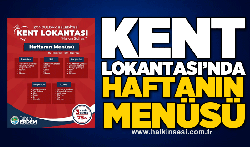 Kent Lokantası’nda haftanın menüsü