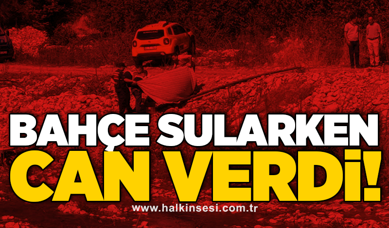Bahçe sularken can verdi!