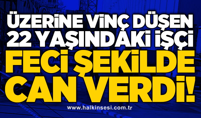 Üzerine vinç düşen 22 yaşındaki işçi feci şekilde can verdi!