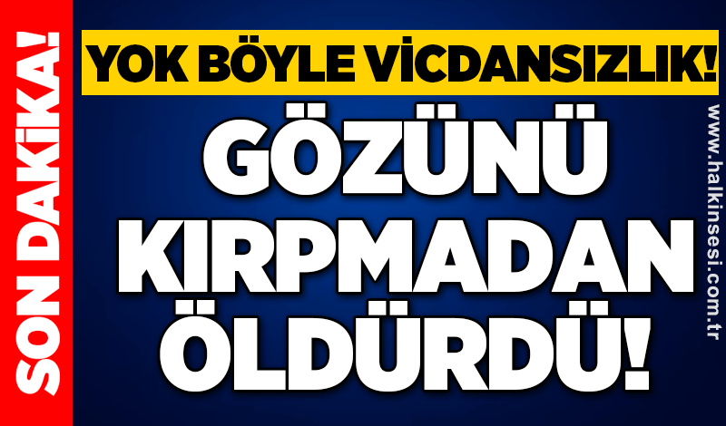 Yok böyle vicdansızlık! Gözünü bile kırpmadan öldürdü!