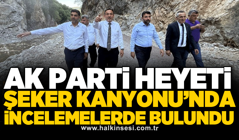 AK Parti heyeti Şeker Kanyonu’nda incelemelerde bulundu