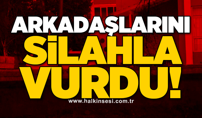 Arkadaşlarını silahla vurdu!
