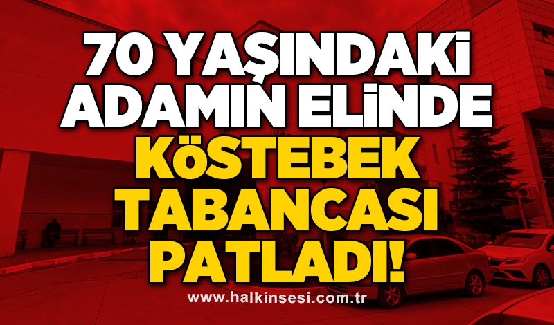 70 yaşındaki adamın elinde köstebek tabancası patladı!