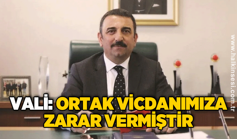 Vali: Ortak vicdanımıza zarar vermiştir