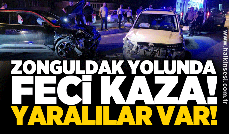 Zonguldak yolunda feci kaza! Yaralılar var!