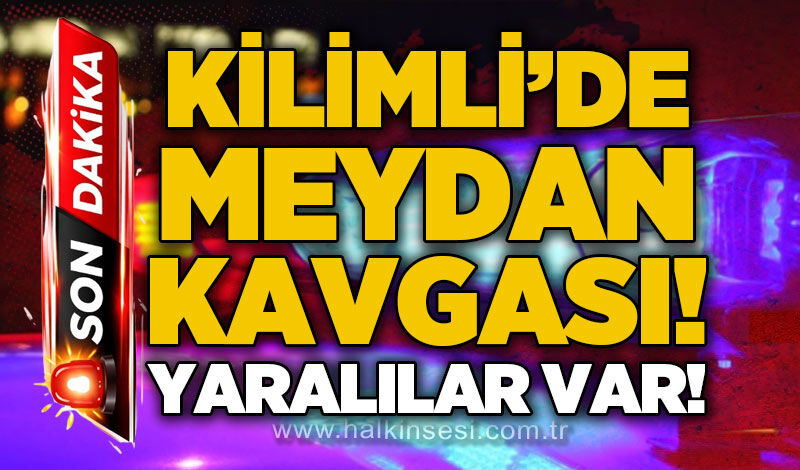 Kilimli'de ortalık karıştı, yumruklar konuştu: Yaralılar var!