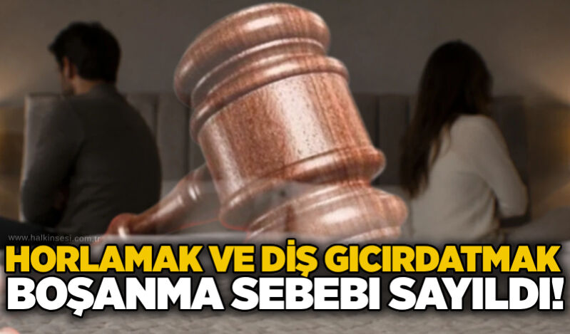 Horlamak ve diş gıcırdatmak boşanma sebebi sayıldı!