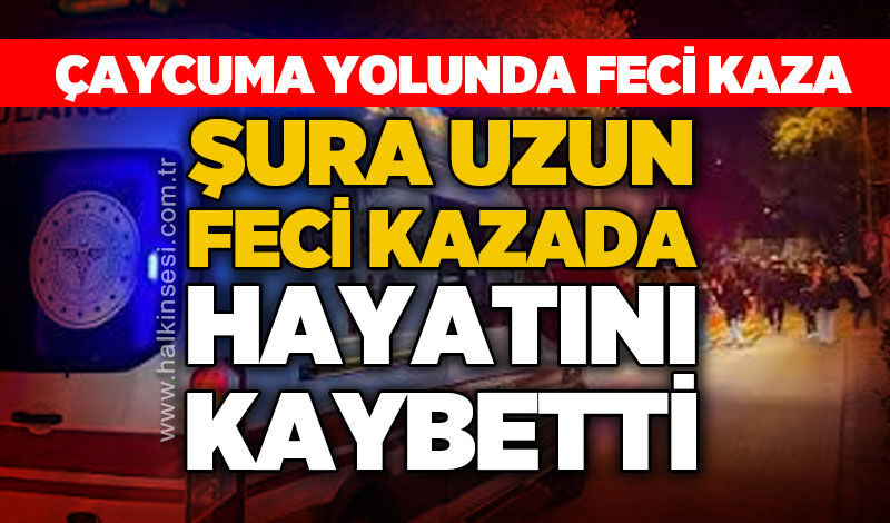 Çaycuma'da ölümlü trafik kazası: Şura Uzun hayatını kaybetti