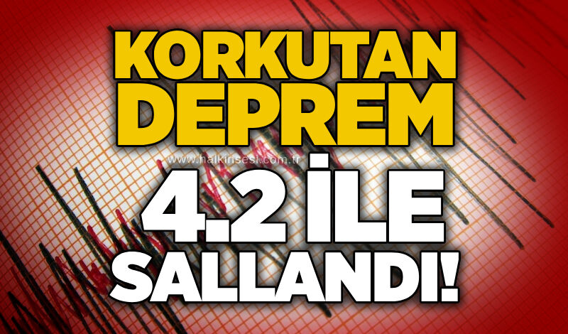 Korkutan deprem: 4.2 ile sallandı!