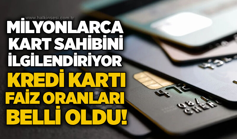 Milyonlarca kart sahibini ilgilendiriyor: Kredi kartı faiz oranları belli oldu!