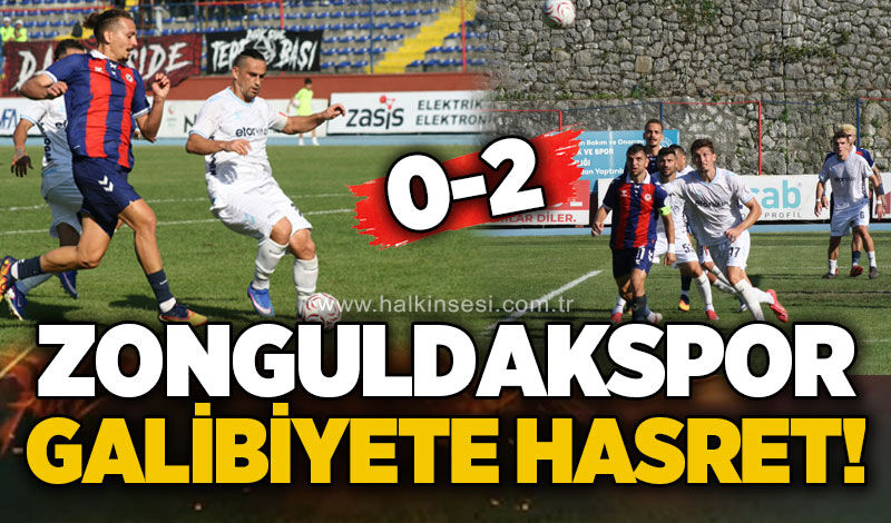 Zonguldakspor galibiyete hasret: 2-0