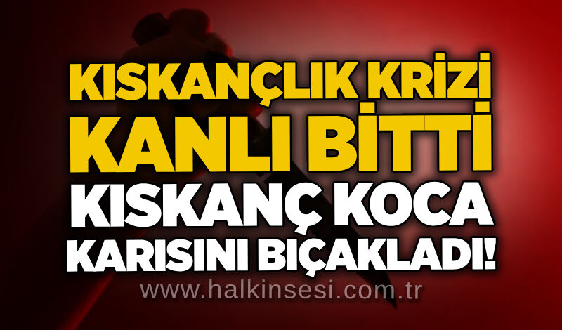 Kıskançlık krizi kanlı bitti: Kıskanç koca karısını bıçakladı!