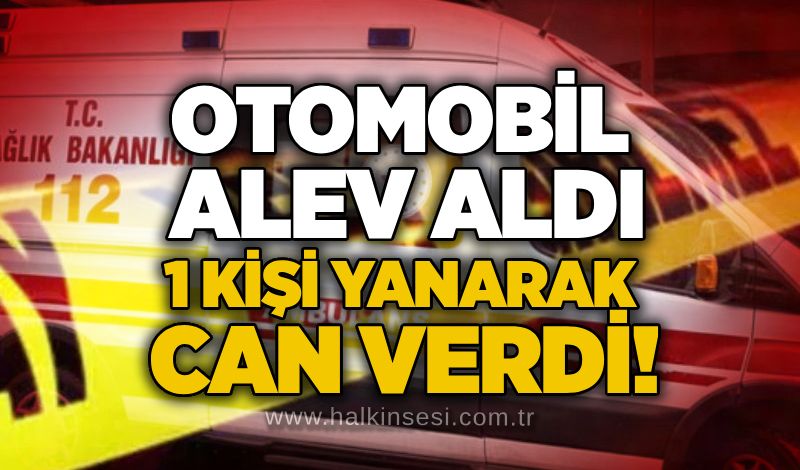 Otomobil alev aldı, 1 kişi yanarak can verdi!