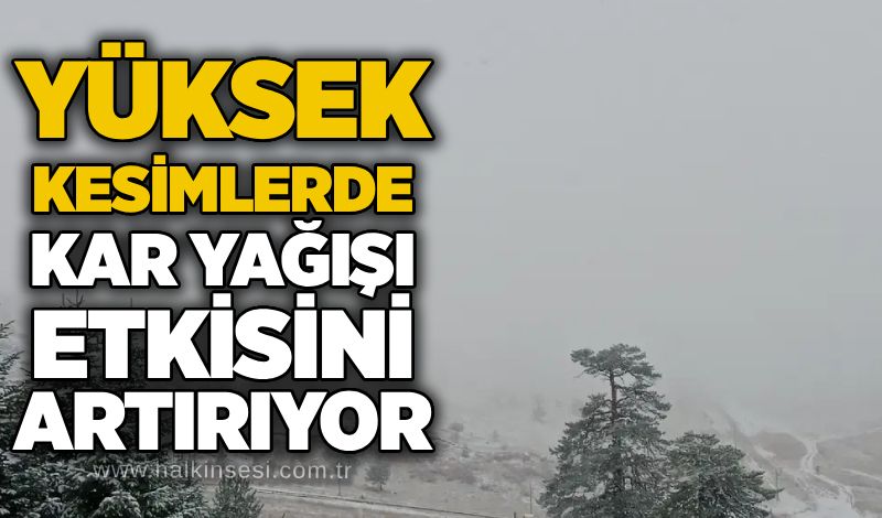 Yüksek kesimlerde kar yağışı etkisini artırıyor