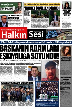 HALKIN SESİ GAZETESİ-Gücünü Halktan Alan Gazete - 15.04.2023 Manşeti