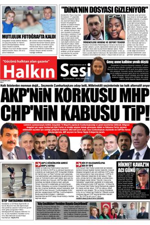HALKIN SESİ GAZETESİ-Gücünü Halktan Alan Gazete - 18.04.2023 Manşeti