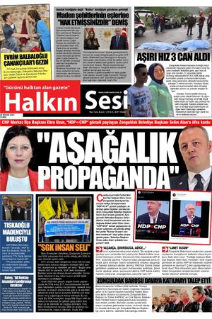 HALKIN SESİ GAZETESİ-Gücünü Halktan Alan Gazete - 28.04.2023 Manşeti